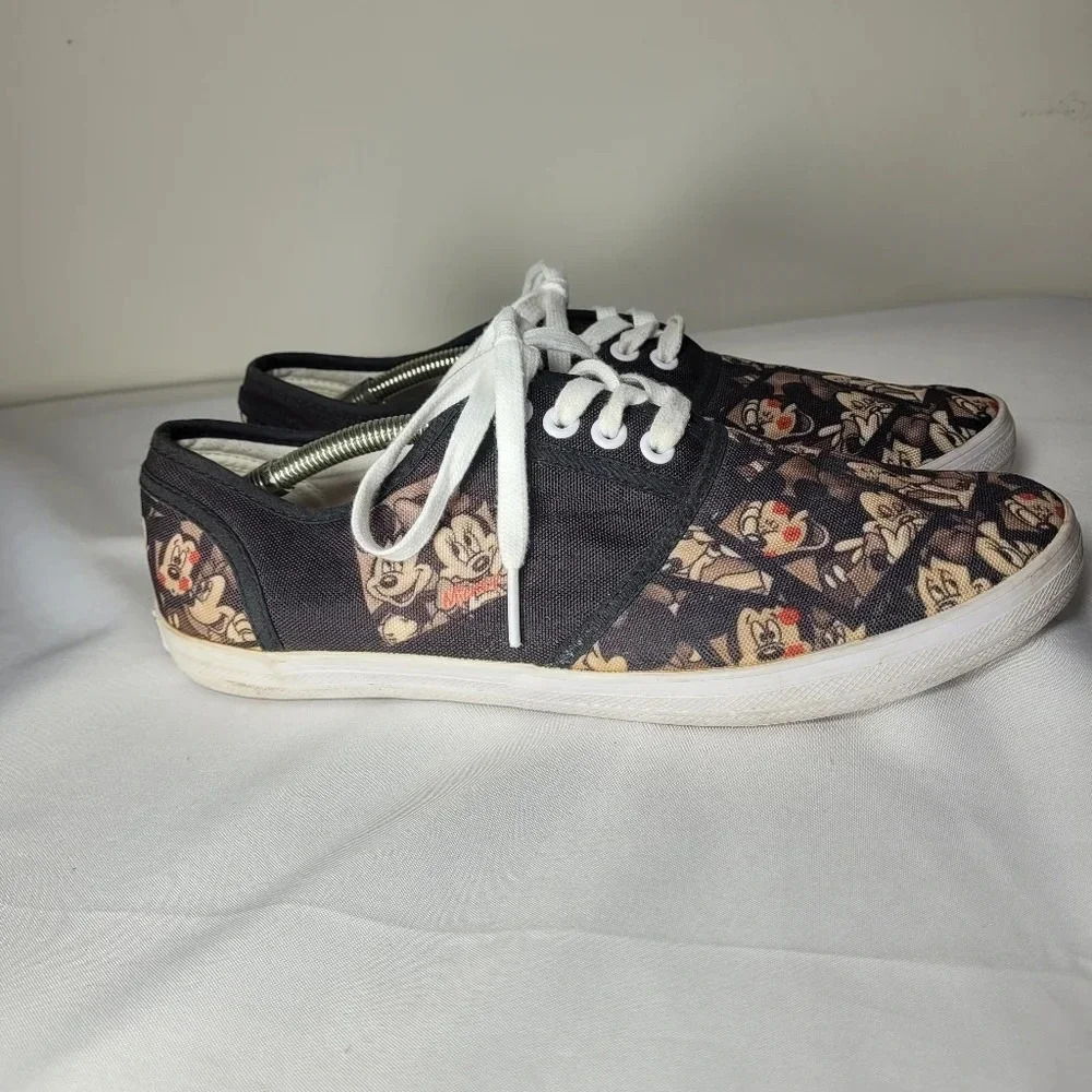 The Bradford Exchange Black Canvas Sneakers with White Soles and Laces